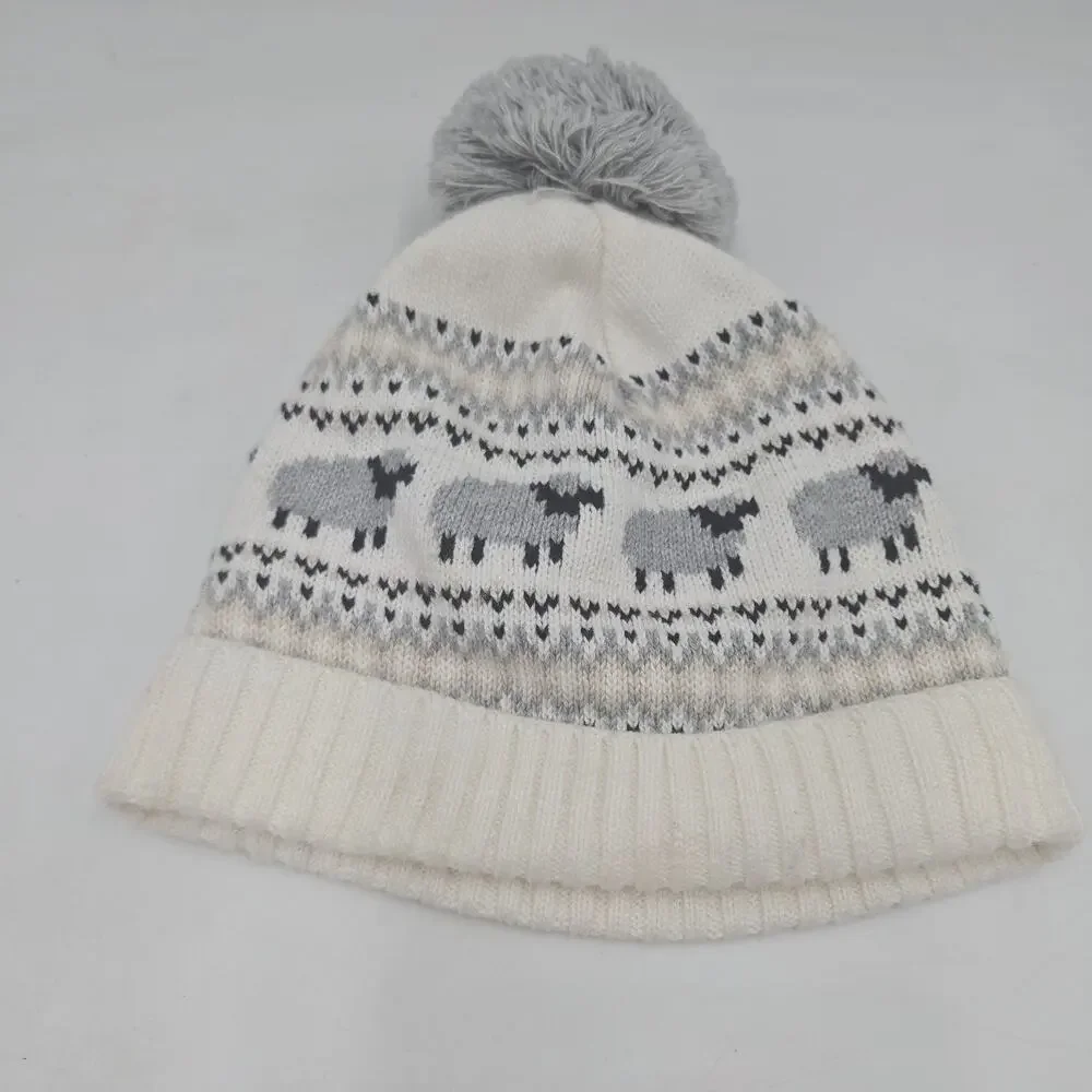 Janie and Jack hat Baby Sheep Fair Isle Beanie 6-12 months